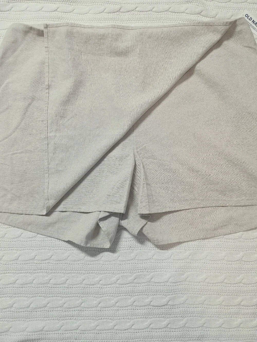 Beige Linen Skort Plus Size 2XL Beach Summer Tropical Cruise Travel New With Tag